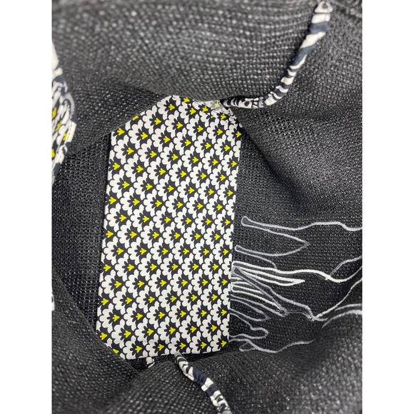 Vera Bradley Giraffe Print Black Straw Tote Bag Purse - Picture 3 of 16